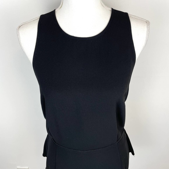 Aritzia Wilfred Sleeveless Peplum Open Back Top In Black Size Medium - Picture 3 of 13